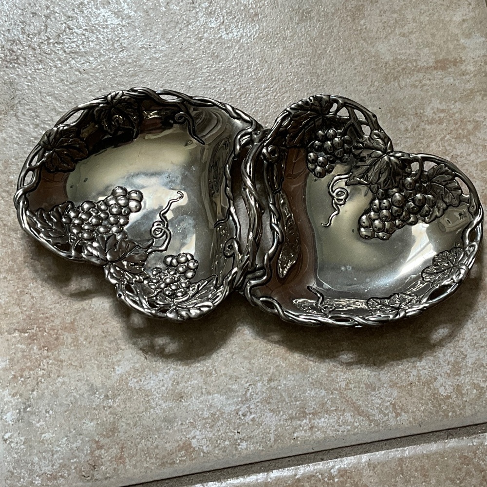 Godinger Silver Plated Double Heart Dish